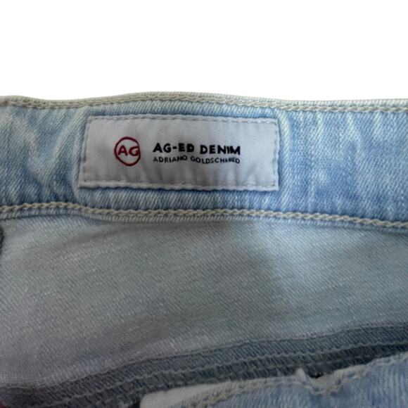 Adriano Goldschmied Mari Crop High Rise Straight Distressed Knee Women's Size 32 - Picture 6 of 12